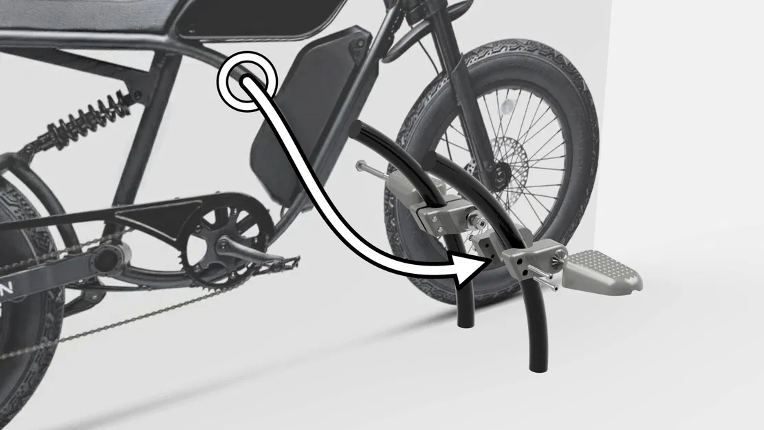 Bàn đạp chân điều chỉnh cho khung xe đạp điện - Image 2