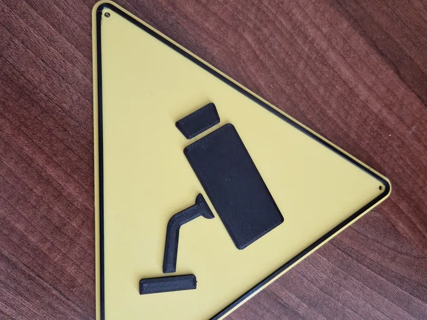 Biểu tượng camera cảnh báo nền vàng - Image 1