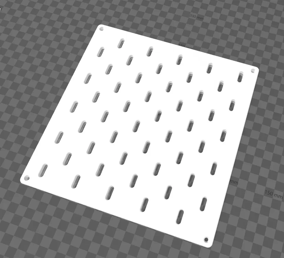 Giá treo tường IKEA Skadis với lỗ khoan lắp đặt 1