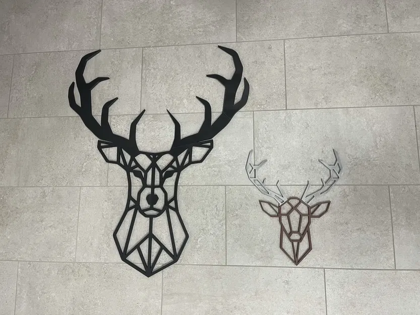 Nghệ thuật trang trí tường hình con hươu, điêu khắc 2D - Image 1