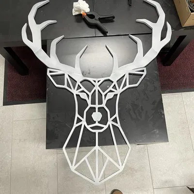 Nghệ thuật trang trí tường hình con hươu, điêu khắc 2D