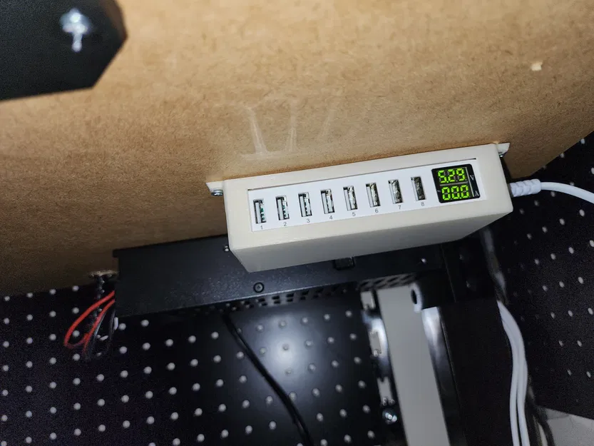 Giá đỡ sạc USB 8 cổng gắn dưới bàn - Image 1