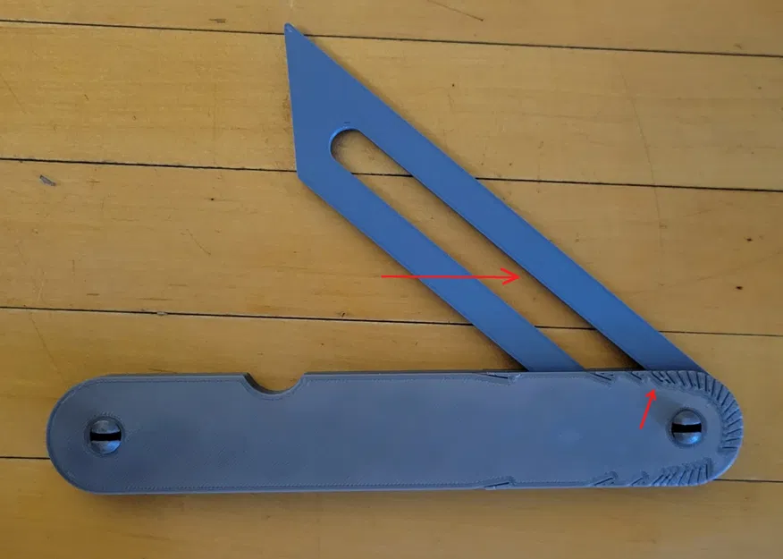 Thước đo góc trượt in 3D với chia độ 10 độ - Image 3