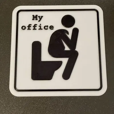 Biểu tượng nhà vệ sinh văn phòng - In hai màu