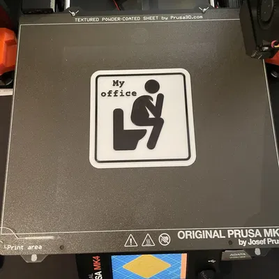 Biểu tượng nhà vệ sinh văn phòng - In hai màu