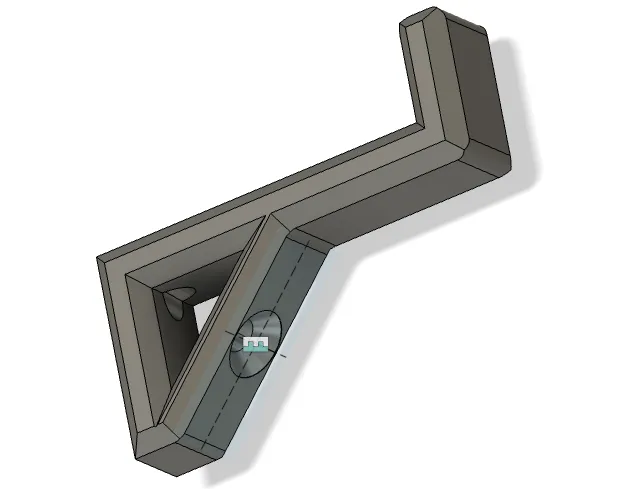 Giá treo cáp/wire dạng chữ L cho khoảng cách 2" (vít 45°) - Image 1