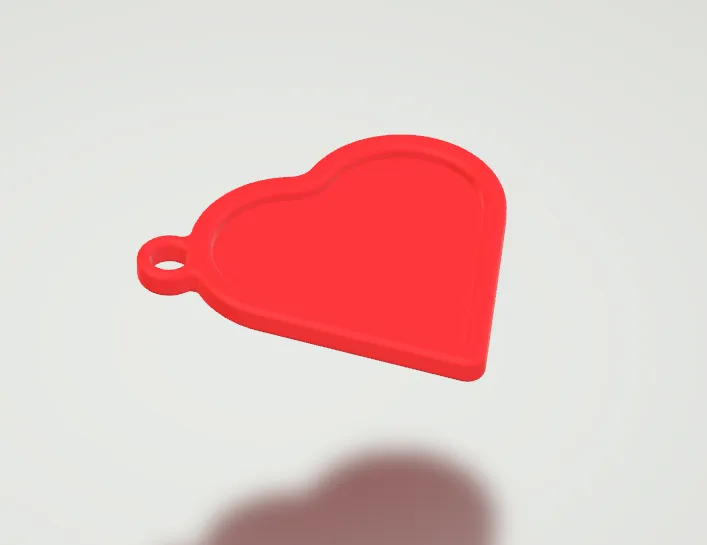 Móc khóa hình trái tim để đặt ảnh vào - Image 1