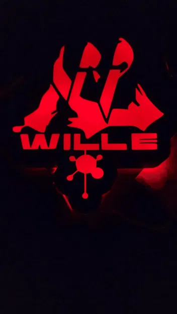 Hộp đèn LED với logo Wille từ phim Evangelion - Image 2