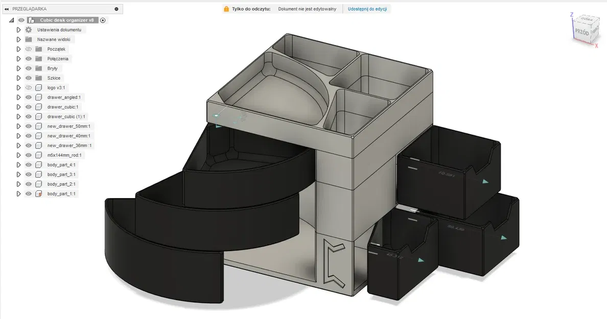 Bộ tổ chức bàn làm việc lớn với nhiều ngăn kéo - Image 1