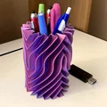 Bình đựng bút chì và bút bi với thiết kế sóng chéo - Thumbnail 1