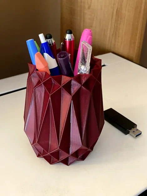 Bình đựng bút chì/bút bi với thiết kế hình kim cương - Image 1