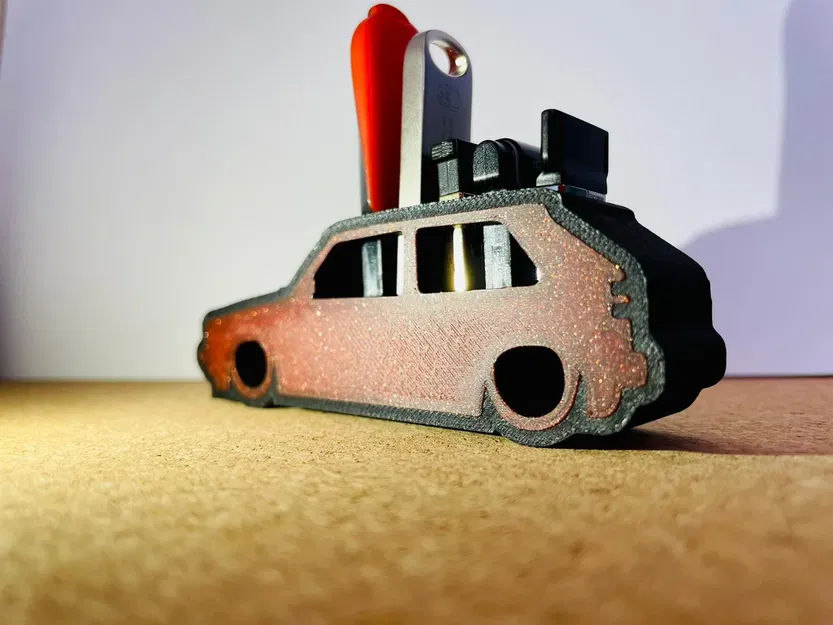 Giá đỡ USB Golf 2 MK 2 bằng PLA màu đen và đỏ - Image 2