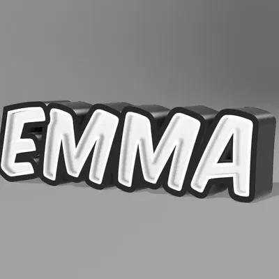 Biển tên Emma đứng độc lập kích thước 50mm x 155mm x 30mm