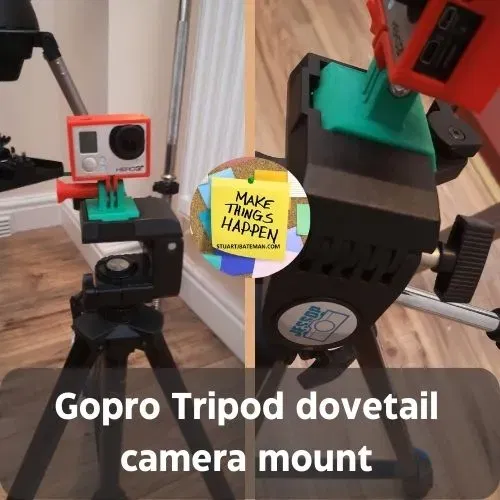 Bộ chuyển đổi Gopro sang chân máy tripod Dovetail - Image 1