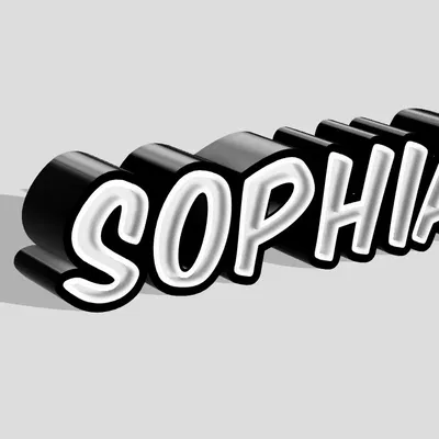 Bảng tên Sophia đứng độc lập