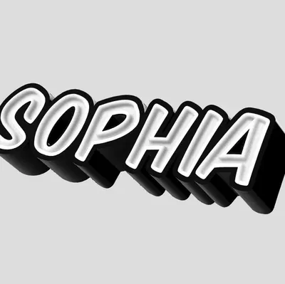 Bảng tên Sophia đứng độc lập