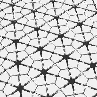 Giáp xích linh hoạt với mô-đun hình lục giác và tam giác