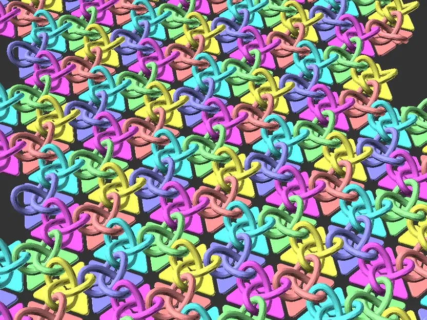 Giáp xích linh hoạt với mô-đun hình lục giác và tam giác - Image 5