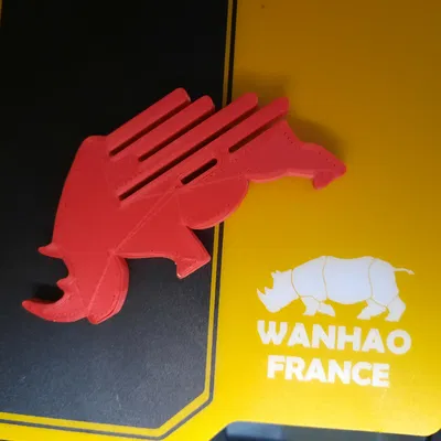 Logo tê giác Wanhao Pháp với 3 kích thước khác nhau