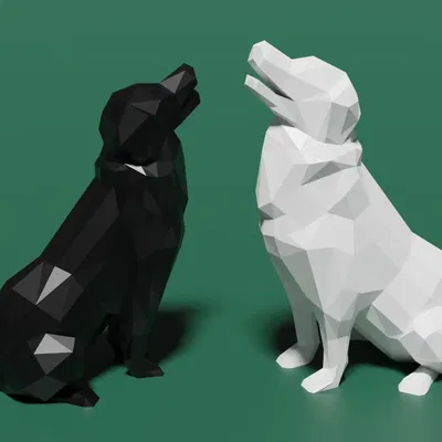 Chó Labrador Golden Retriever dễ thương làm giá đỡ đồ nhỏ