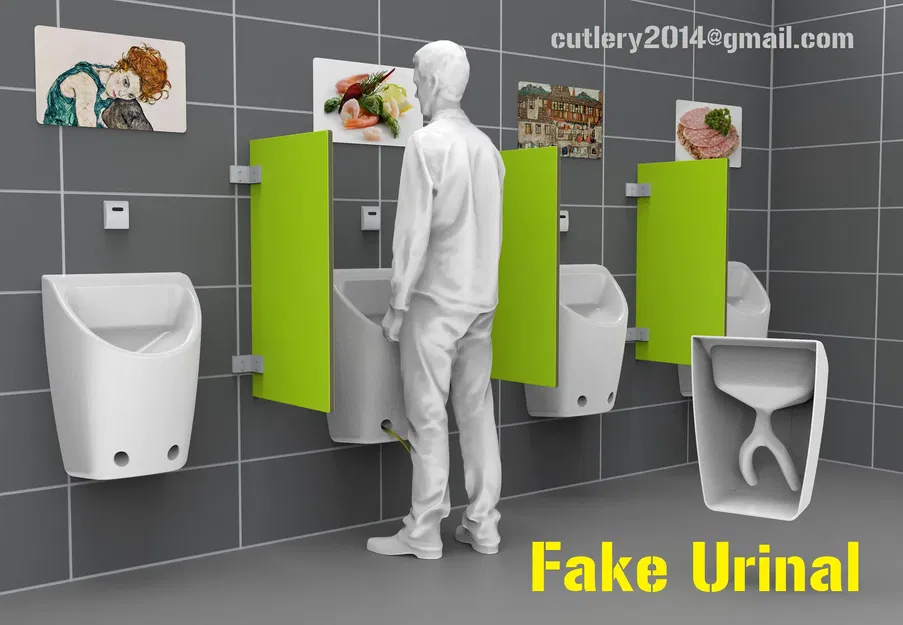 Bồn tiểu giả công nghệ UFO cho cửa ra vào nhà - Image 1