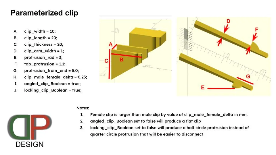 Thư viện kẹp tham số hóa OpenSCAD để kết nối các bộ phận - Image 2