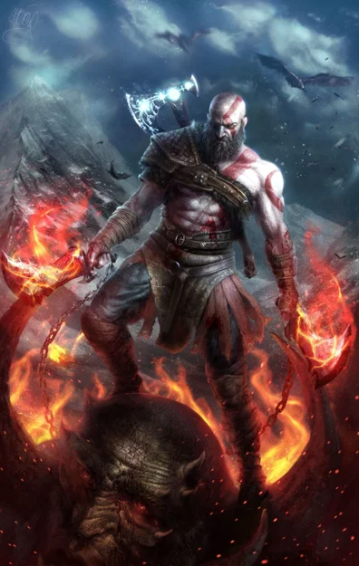 Mô hình Lithophane Kratos từ God Of War: Ragnarok - Image 1