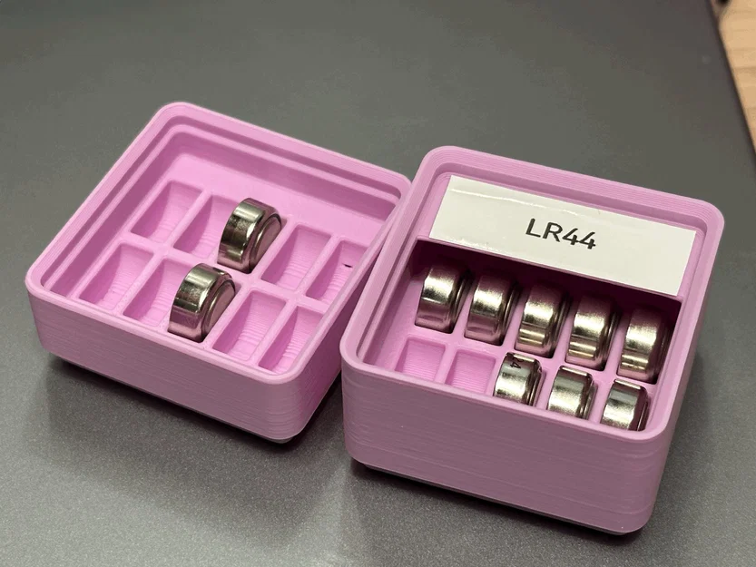 Giá đỡ pin LR44 Gridfinity có thể xếp chồng, 10 cái 1x1x3 - Image 2