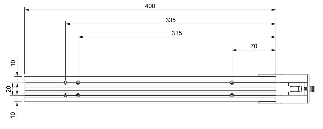 Giá đỡ và bộ điều chỉnh cho dây đai 12mm với thanh ray tuyế... - Image 8