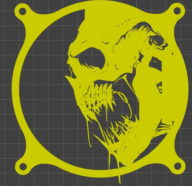 Lưới quạt hình đầu lâu 120mm cho quạt case - Image 1