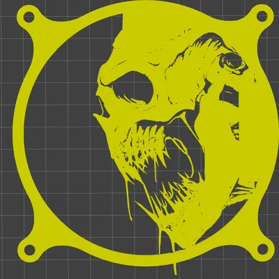 Lưới quạt hình đầu lâu 120mm cho quạt case