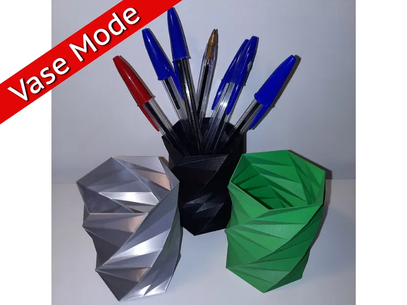 Bình hoa 6 cạnh xoắn độc đáo cho in 3D - Image 1