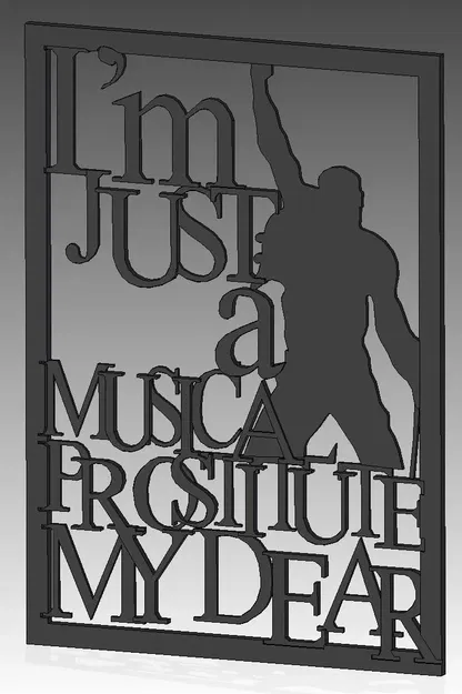 Nghệ thuật 2D Freddie Mercury "Tôi chỉ là một kẻ mại dâm âm nhạc, thưa ngài" - Image 1