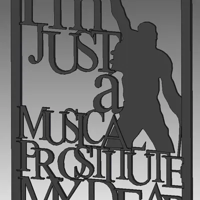 Nghệ thuật 2D Freddie Mercury "Tôi chỉ là một kẻ mại dâm âm nhạc, thưa ngài"