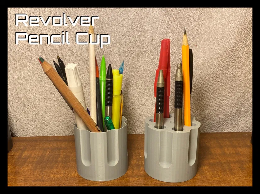 Cốc bút hình trụ quay giống súng lục - Image 1