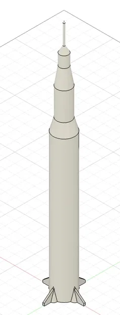 Mô hình tên lửa Saturn V trong Fusion 360 - Image 1