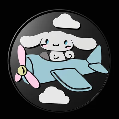 Đế lót ly hình Cinnamoroll dễ thương trên máy bay