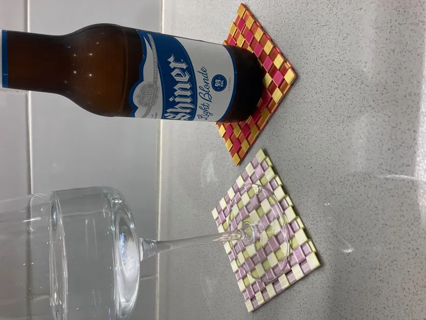 Đế lót ly họa tiết dệt đẹp mắt - Image 2