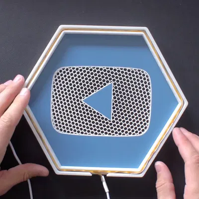 Biểu tượng nút phát YouTube phát sáng nền đẹp