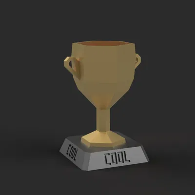 Cúp LowPoly độc đáo và phong cách