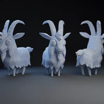 Nhân vật dê hoạt hình dễ thương cho trang trí