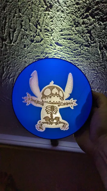 Hộp đèn khung xương hoạt hình Stitch - Image 2