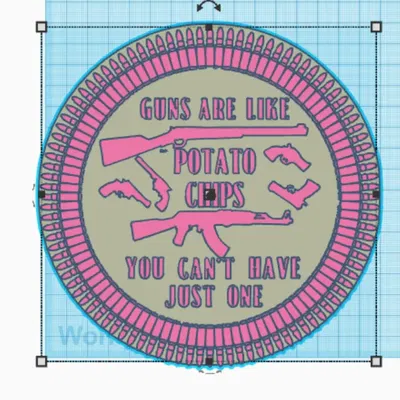 Súng tròn thiết kế độc đáo như khoai tây chiên