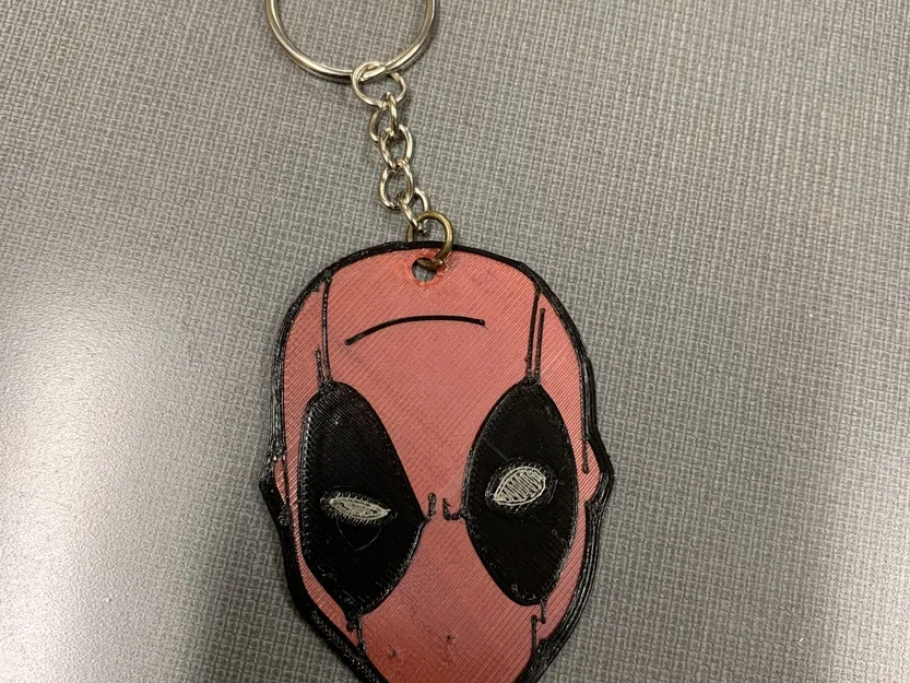 Móc chìa khóa đầu Deadpool với thiết kế màu sắc độc đáo - Image 1