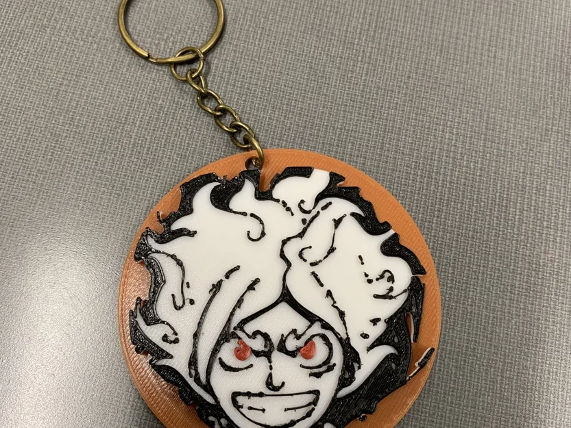 Mô hình keychain Luffy Gear 5 phong cách anime - Image 1