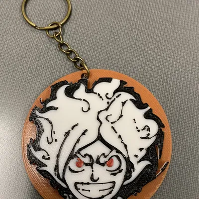 Mô hình keychain Luffy Gear 5 phong cách anime