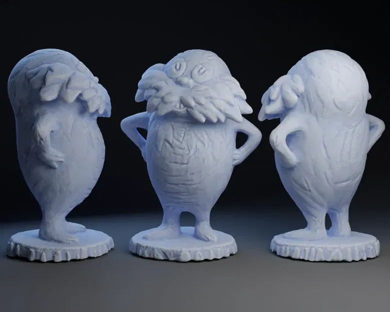 Nhân vật Lorax với chi tiết uv và điêu khắc tinh xảo - Image 1