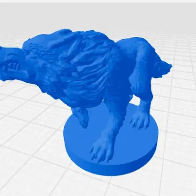 Chó sói DND chi tiết cho mô hình 3D