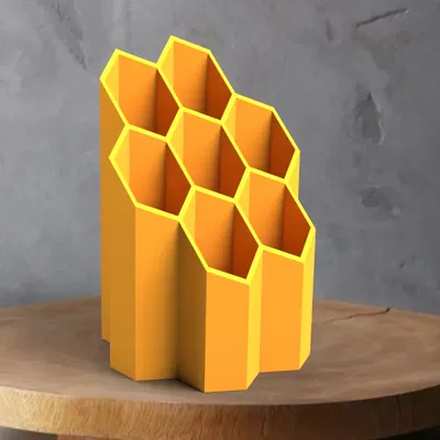 Giá đỡ bút hình lục giác kiểu tổ ong thanh lịch