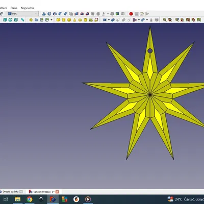 *Ngôi sao trang trí in 3D từ filament PLA*
